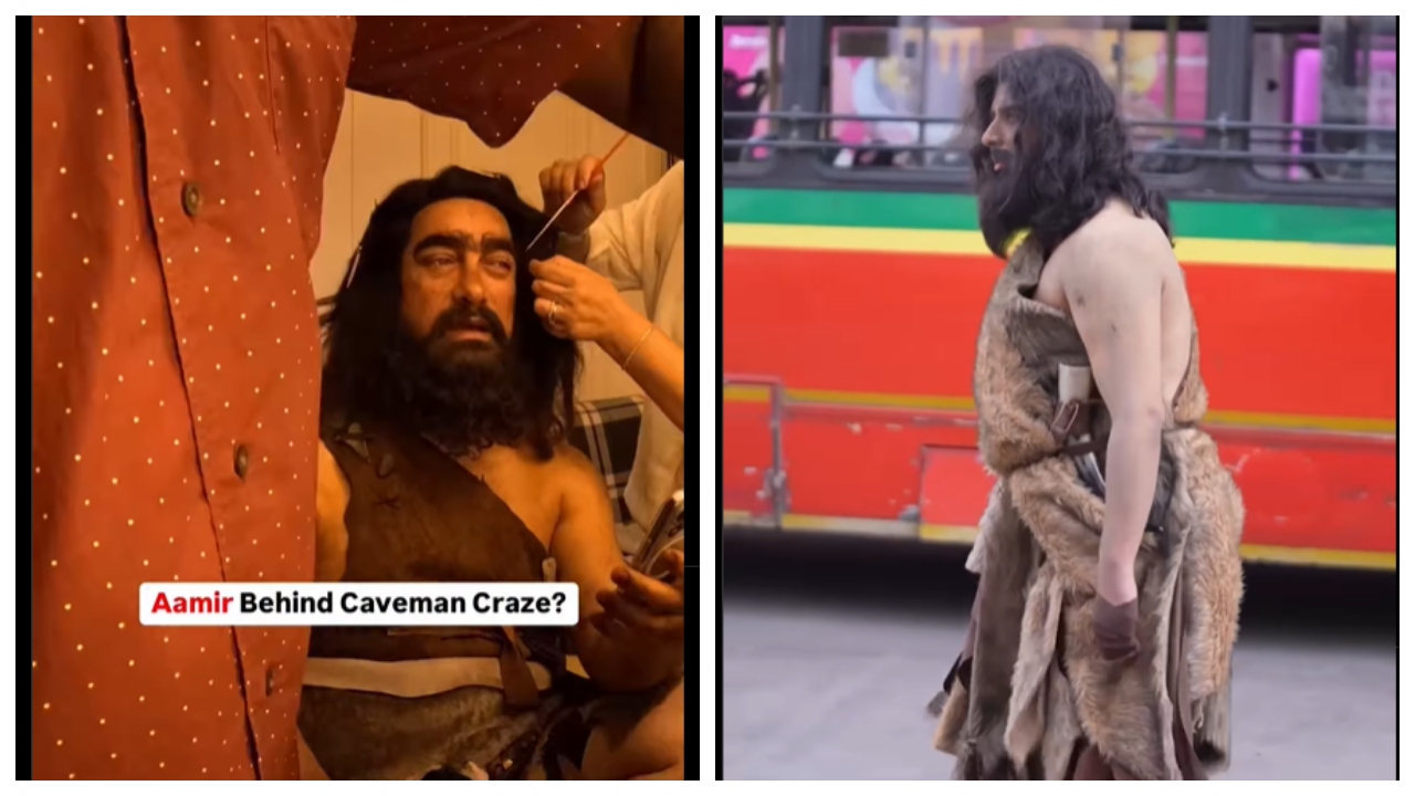 Aamir Khan shocking stunt in caveman on road