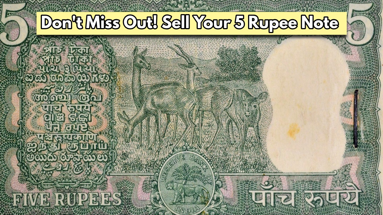 5 rupe note sell